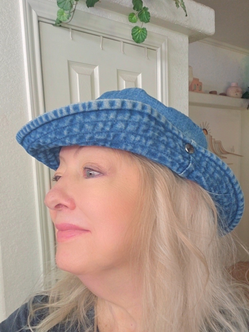 Vintage Denim Bucket /Safari Hat for Women - Picture 3 of 8
